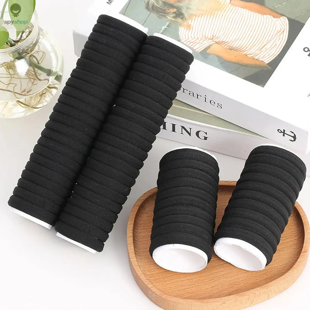 50/100pcs Black Hair Bands for Women Girls Hairband High Elastic Rubber Band Hair Ties Ponytail Holder Scrunchies Accessorie Spy-shop.com