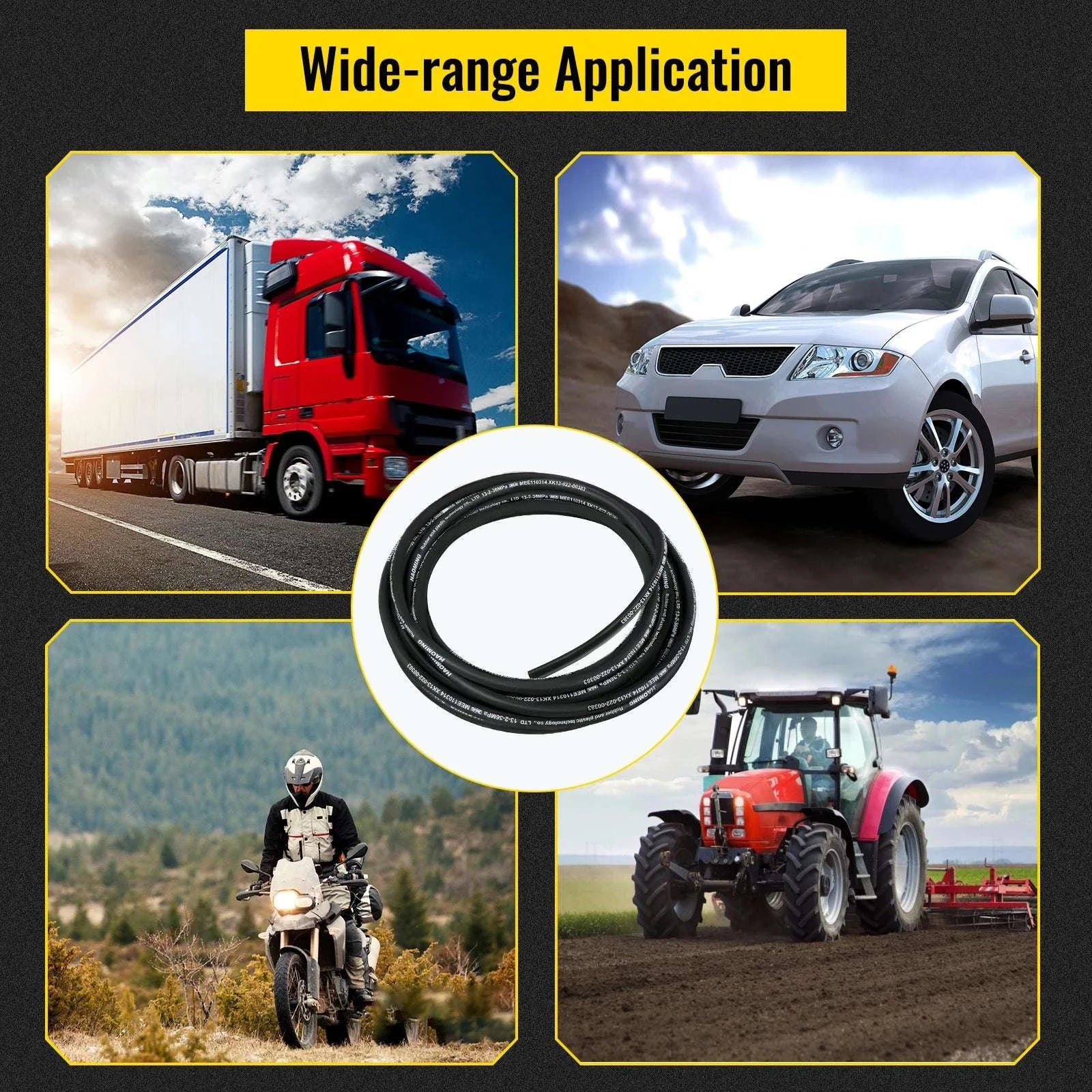 50 Ft High-Pressure Hydraulic Hose 5000 PSI Oil Line -40°F to 250°F-United States / 50ft
