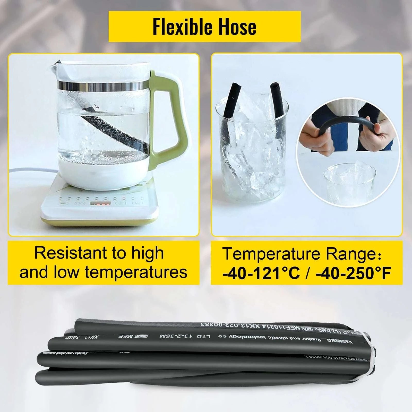50 Ft High-Pressure Hydraulic Hose 5000 PSI Oil Line -40°F to 250°F-United States / 50ft