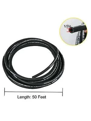 50 Ft High-Pressure Hydraulic Hose 5000 PSI Oil Line -40°F to 250°F-United States / 50ft