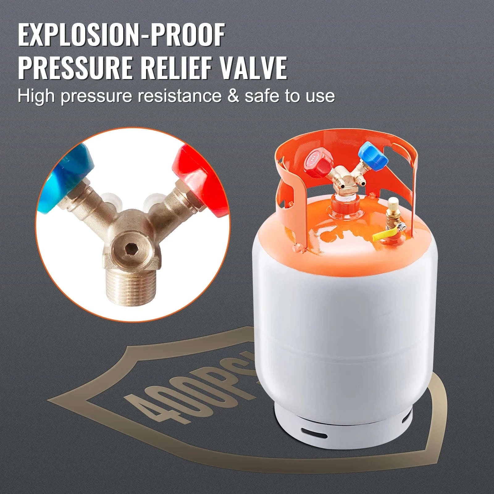 50 lb Refrigerant Recovery Tank with Y-Valve-50lbs / CZECH REPUBLIC
