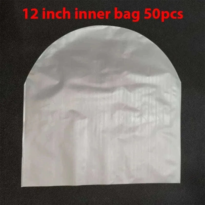 50-Pack 12 Inch HDPE Vinyl Record Inner Sleeves Anti-Static Protective Bags-30.8x30.8cm