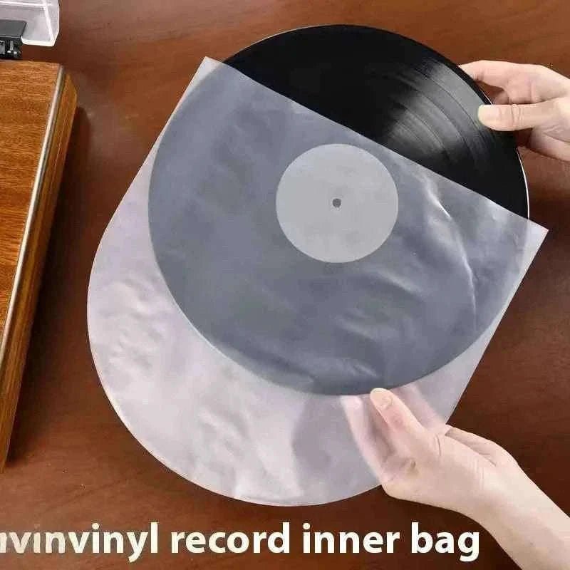 50-Pack 12 Inch HDPE Vinyl Record Inner Sleeves Anti-Static Protective Bags-30.8x30.8cm