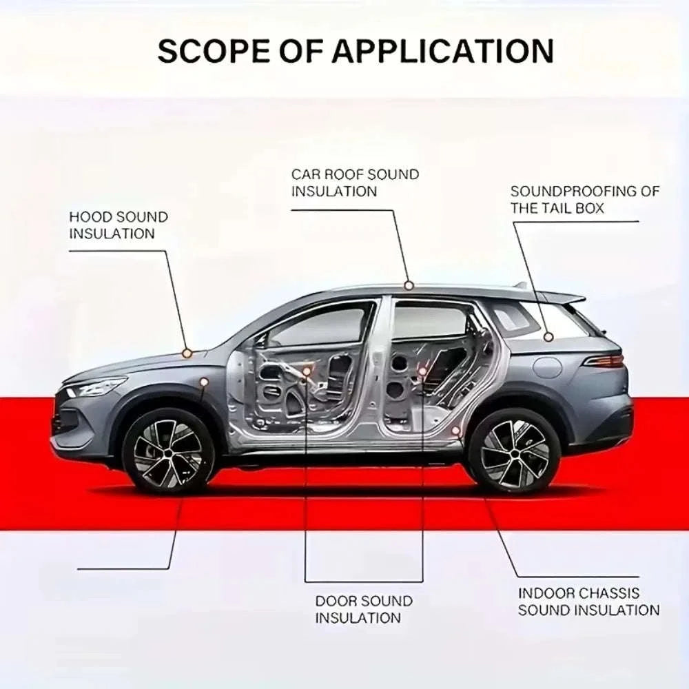 50-Piece Car Soundproof Insulation Mat Set-50pcs