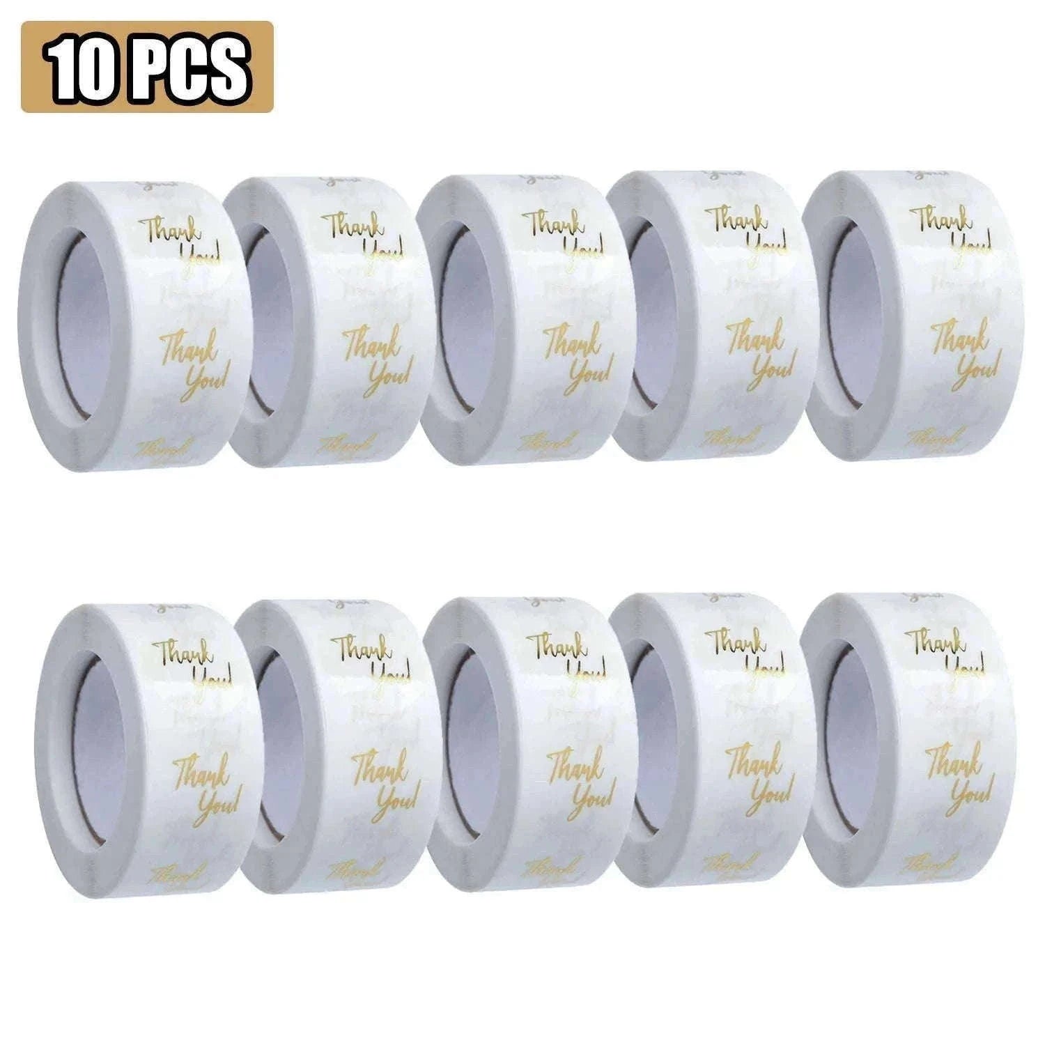 500 Gold Foil Thank You Stickers for Small Business Packaging-10 PCS