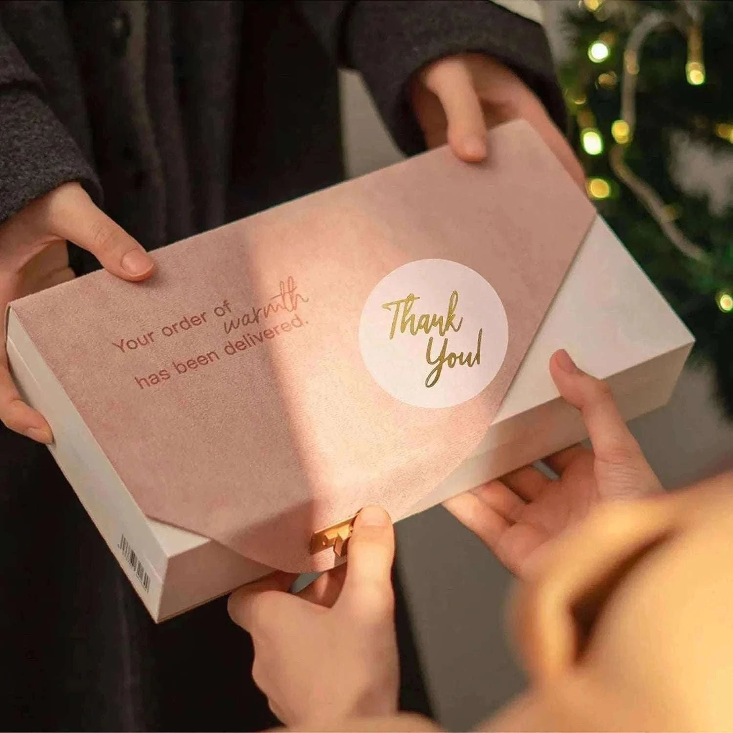 500 Gold Foil Thank You Stickers for Small Business Packaging-10 PCS