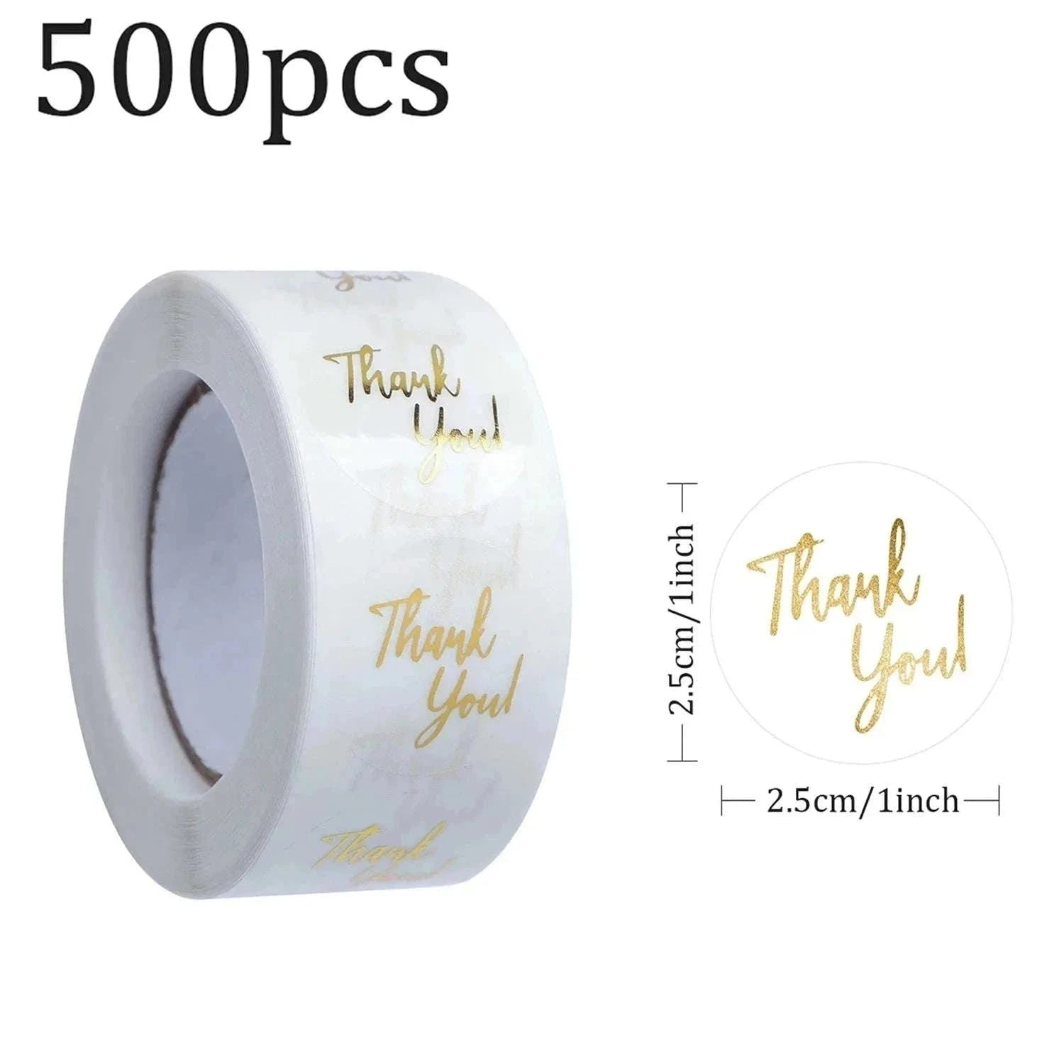 500 Gold Foil Thank You Stickers for Small Business Packaging-10 PCS