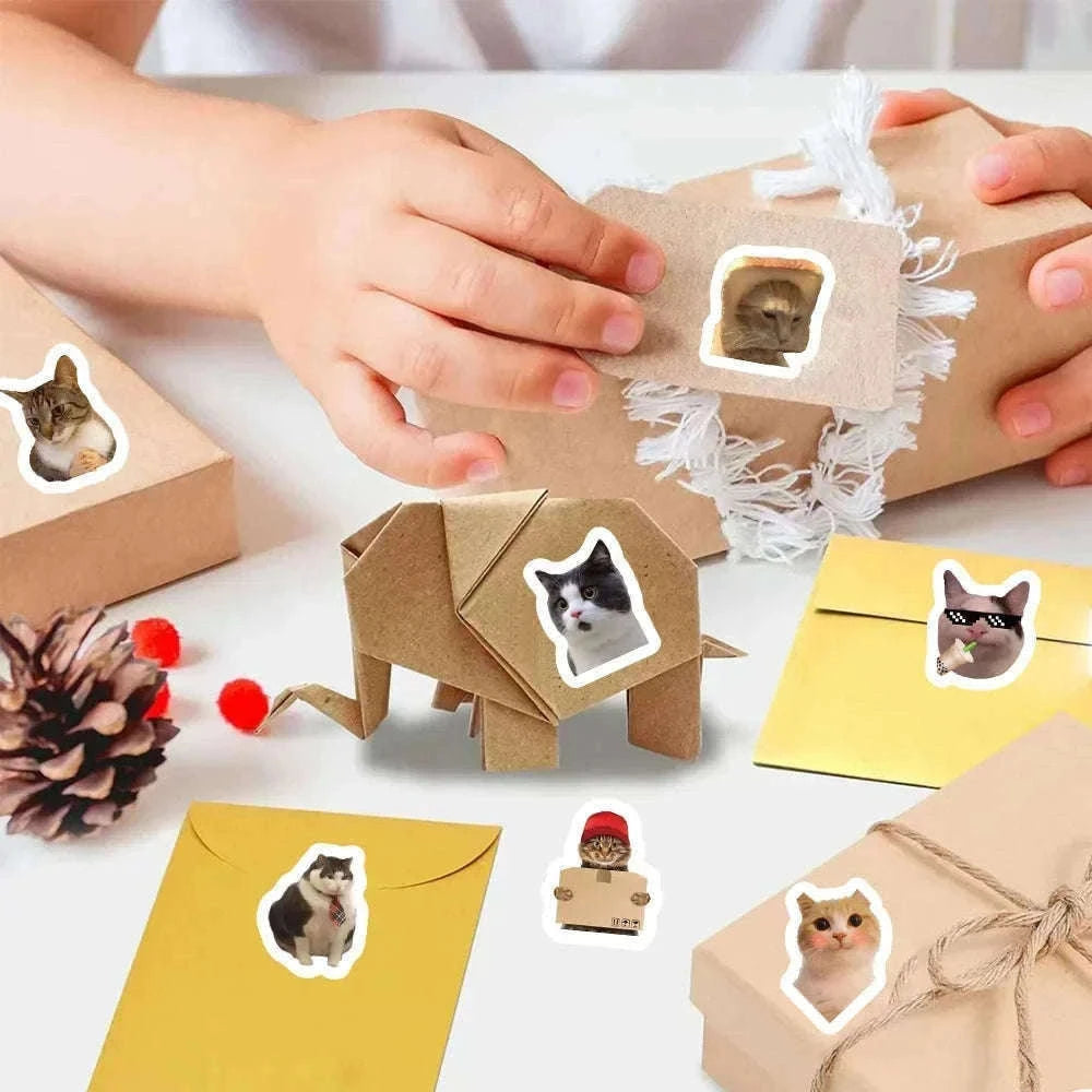 500-Piece Cartoon Cat Stickers for Classroom Rewards-500pcs