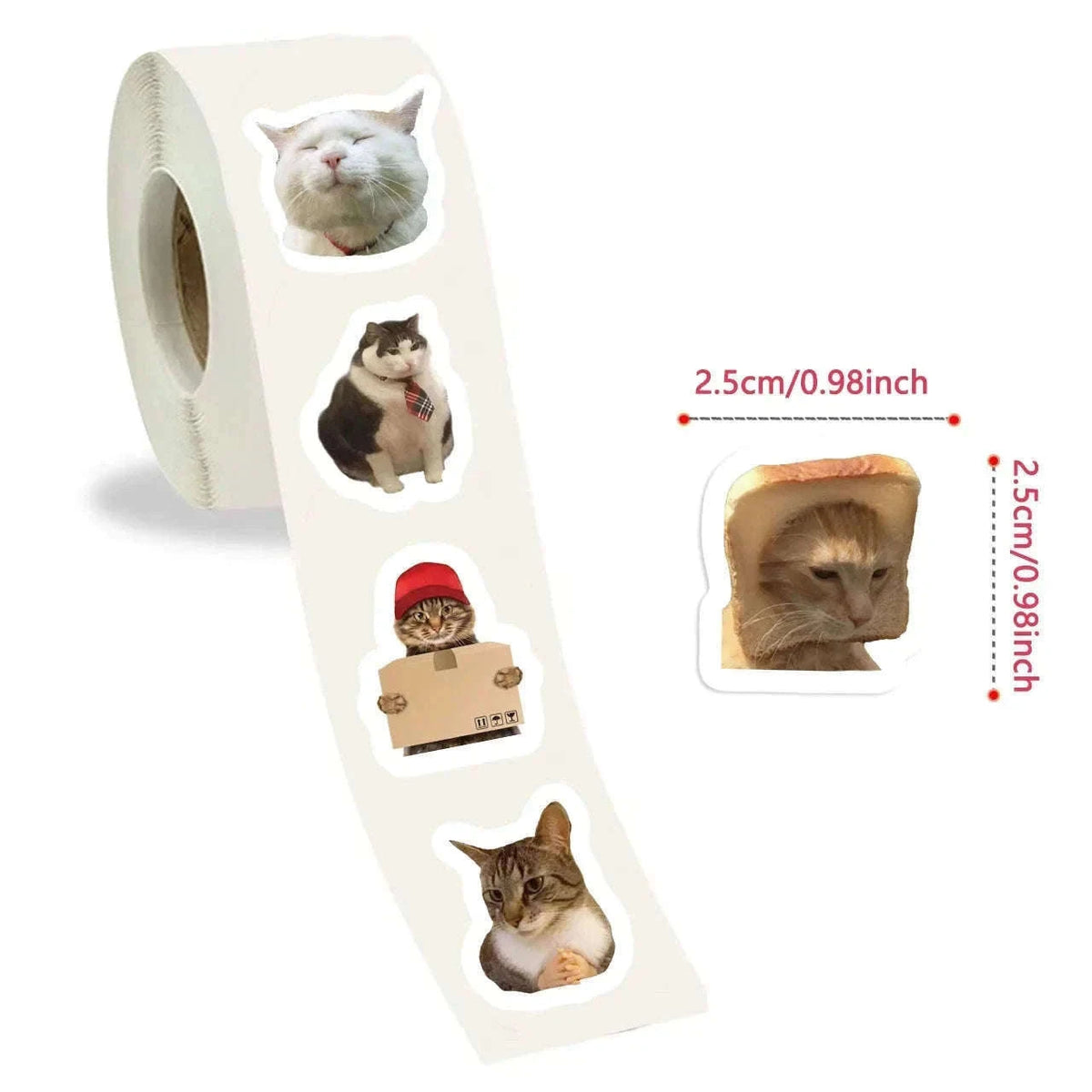 500-Piece Cartoon Cat Stickers for Classroom Rewards-500pcs