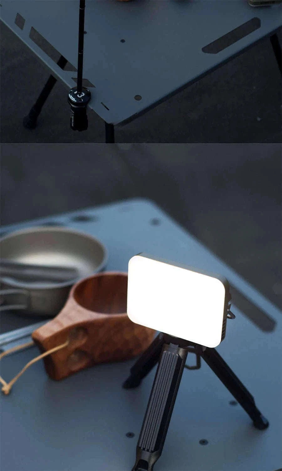 5000mAh LED Camping Tent Light Rechargeable Waterproof Portable Hanging Lamp-E3mini khaki