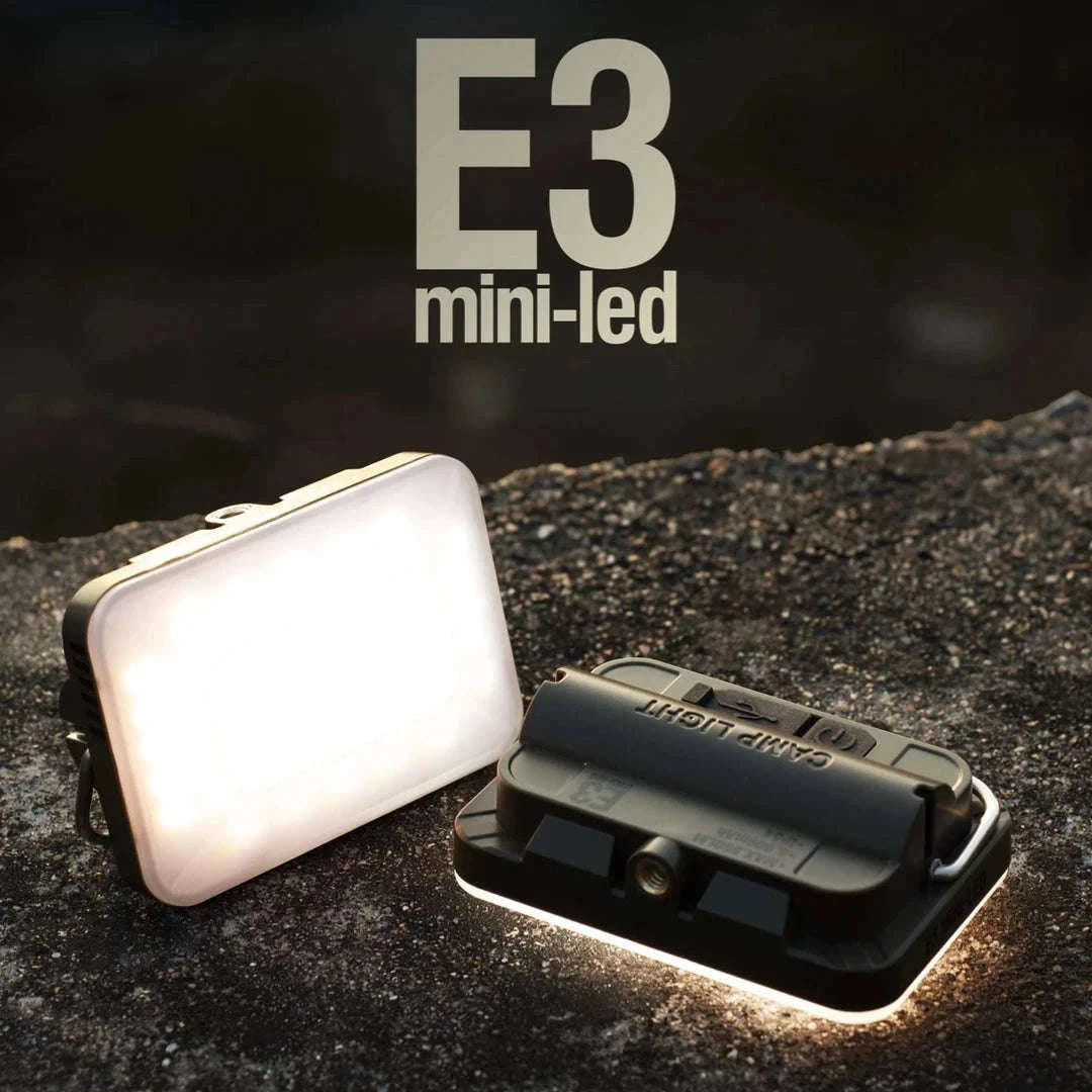 5000mAh LED Camping Tent Light Rechargeable Waterproof Portable Hanging Lamp-E3mini khaki