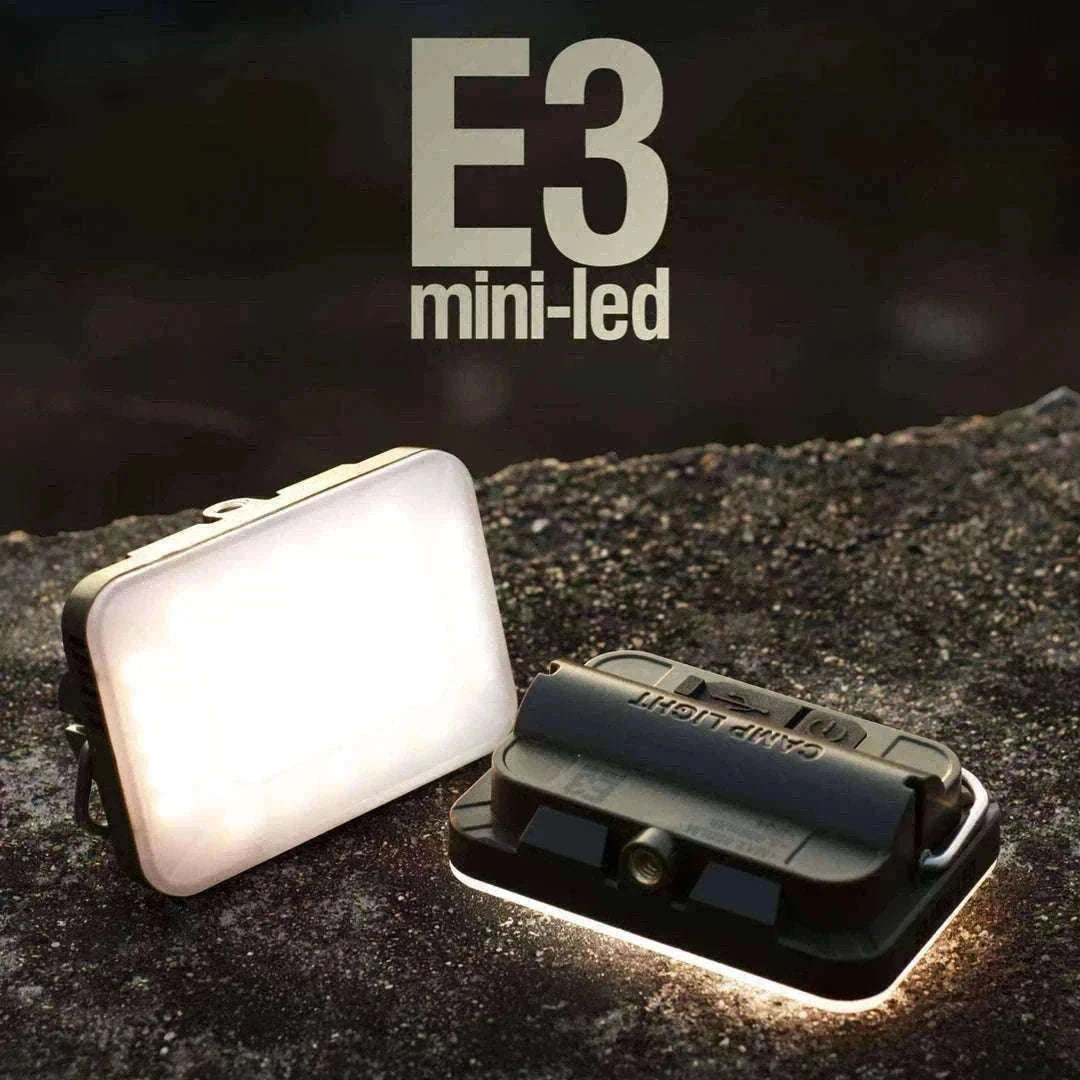 5000mAh LED Camping Tent Light Rechargeable Waterproof Portable Hanging Night Lamp-E3mini khaki / China Mainland