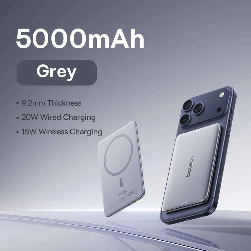 5000mAh Magnetic Power Bank 15W Wireless Charging 20W Wired Charging Slim Card-Sized Portable Power Bank-Pink / 5000mAh / United States