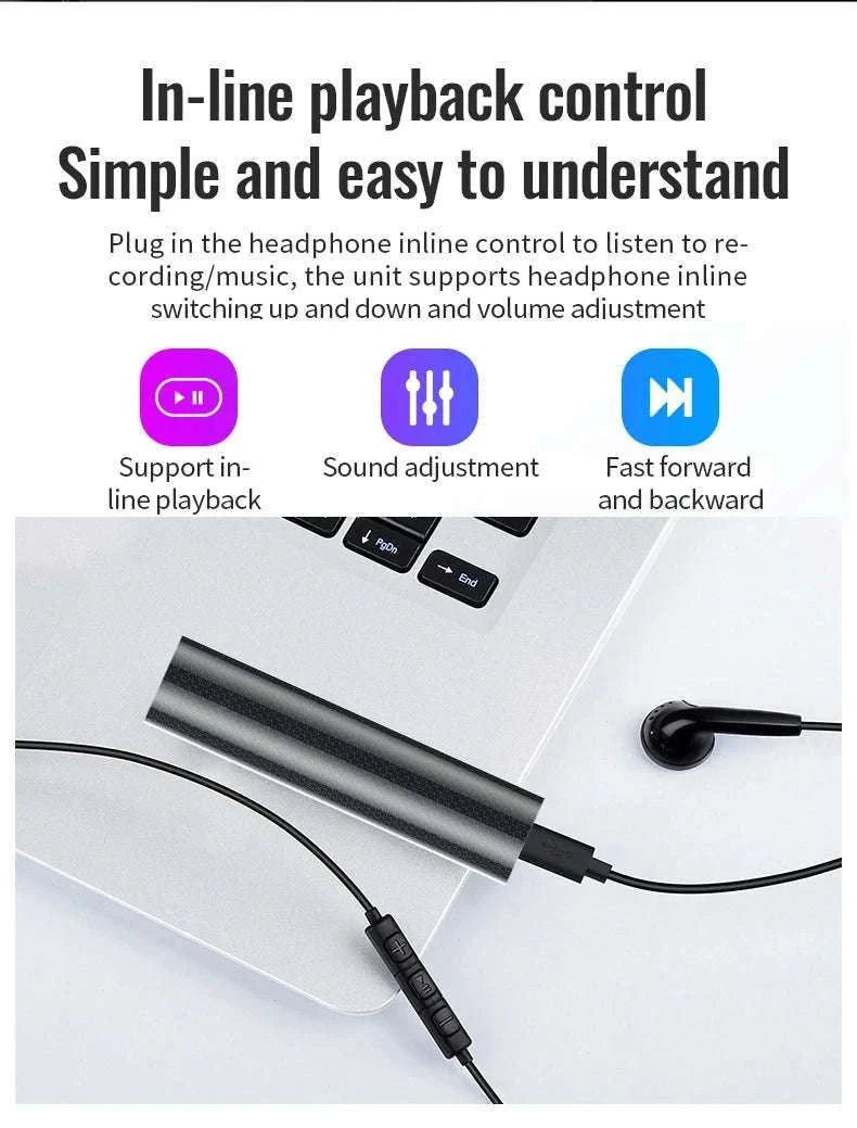 500H Small Voice Activated Recorder with Long-Distance Audio Capture-Q71 / 32 GB