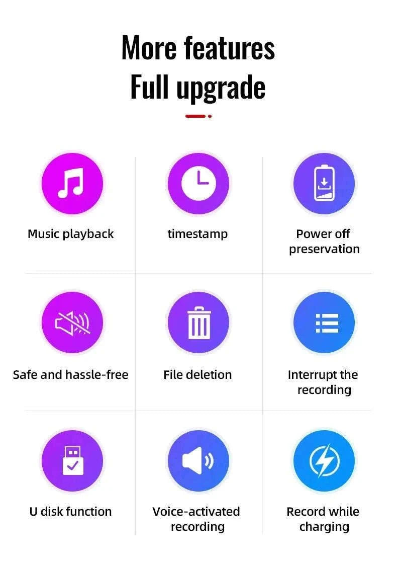 500H Voice Activated Recorder with Long-Distance Audio Capture-Q71 / 32 GB