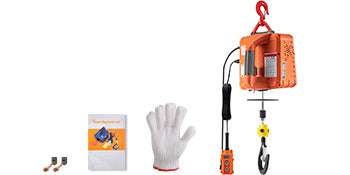 500kg Electric Hoist Winch with Remote Control, 25ft Lift-Tape A / 500 Kg / United States