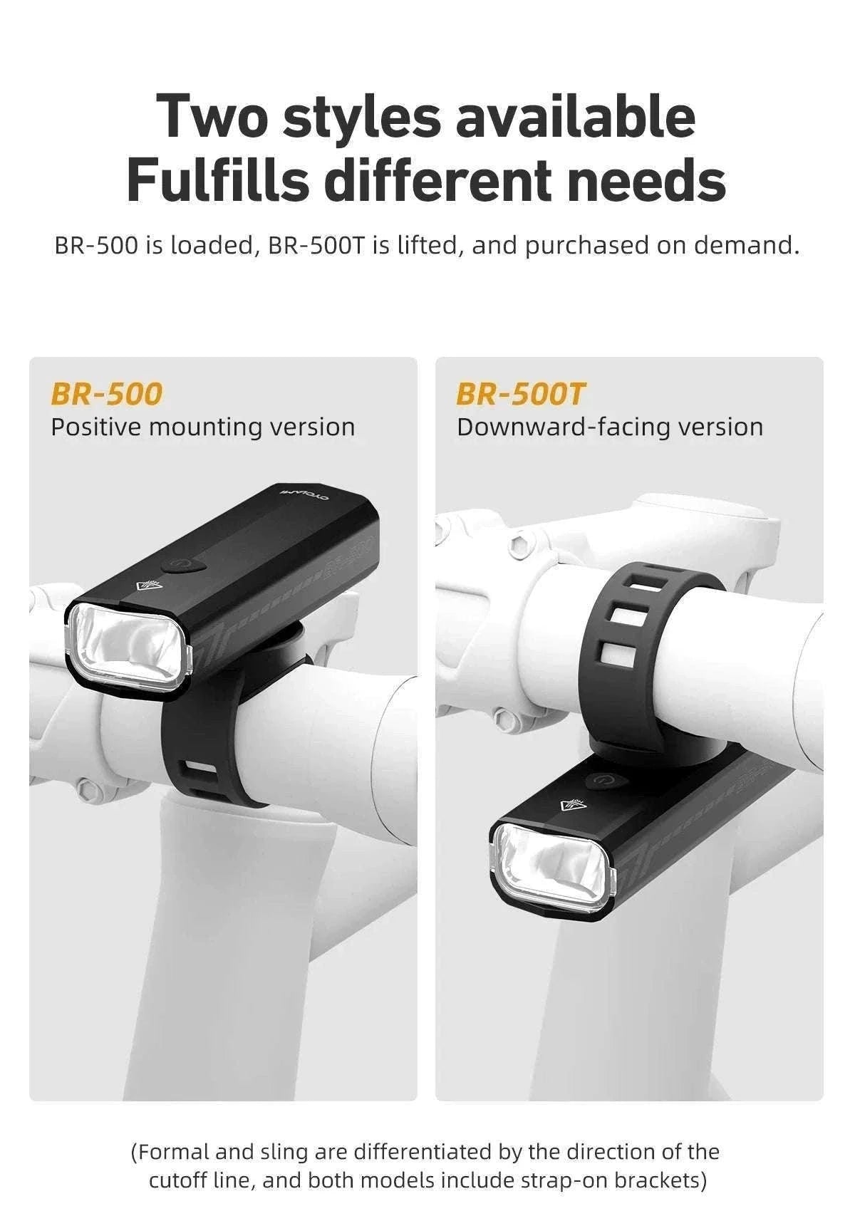 500LM Waterproof Bicycle Front Light for Safer Night Rides-BR500T