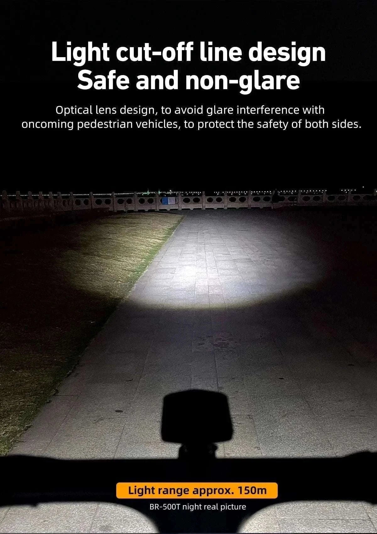 500LM Waterproof Bicycle Front Light for Safer Night Rides-BR500T
