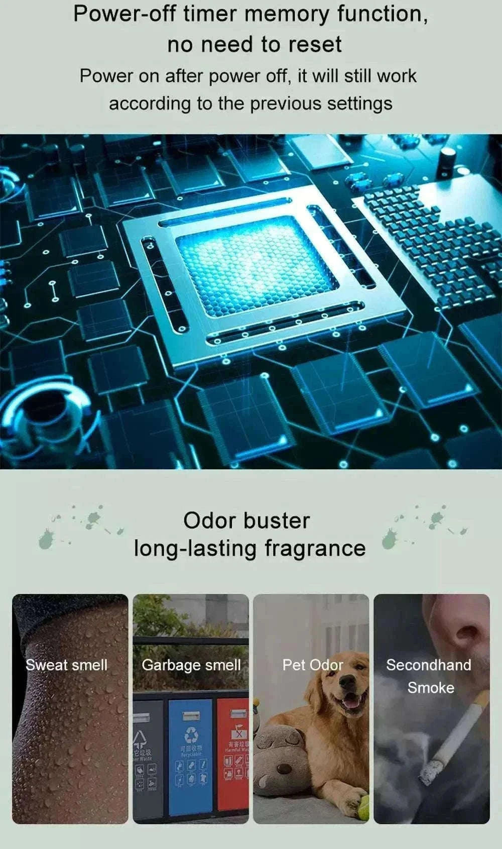 500ML Smart Waterless Essential Oil Diffuser with Bluetooth Control-OV-5 Pro-EU Plug