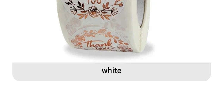500pcs Monogrammed Floral Thank You Stickers-1roll 3.8CM 500pcs