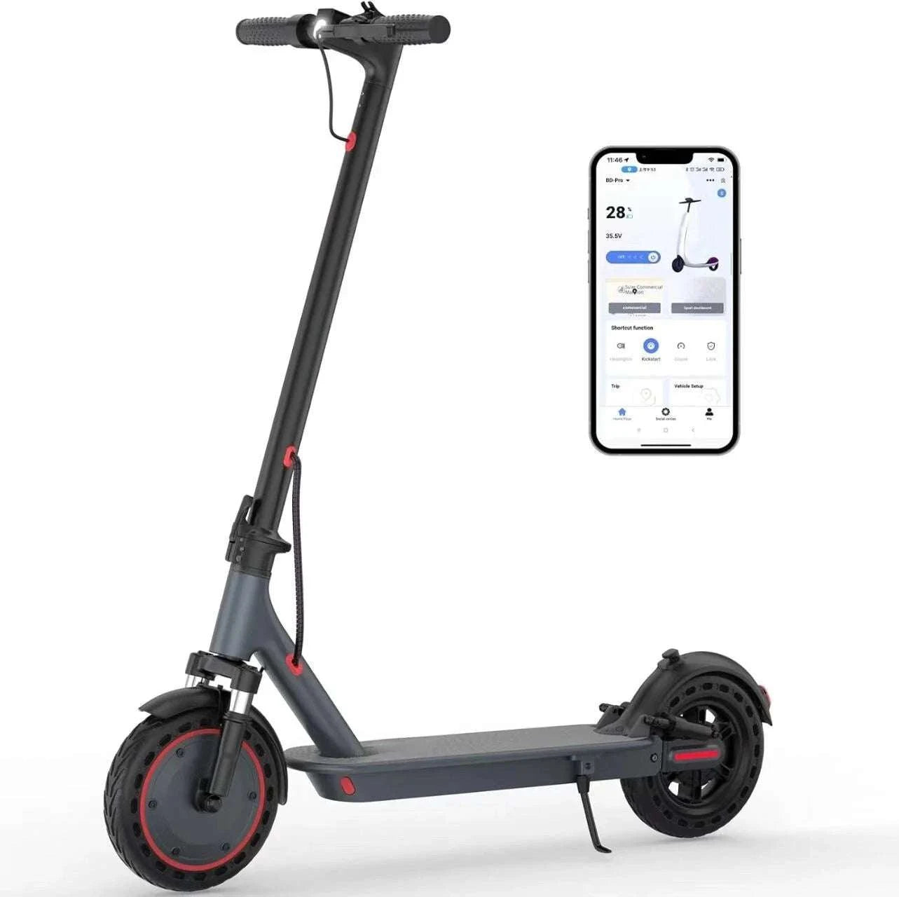 500W Electric Scooter 22MPH Foldable with App Control & Suspension-TMAX / United States