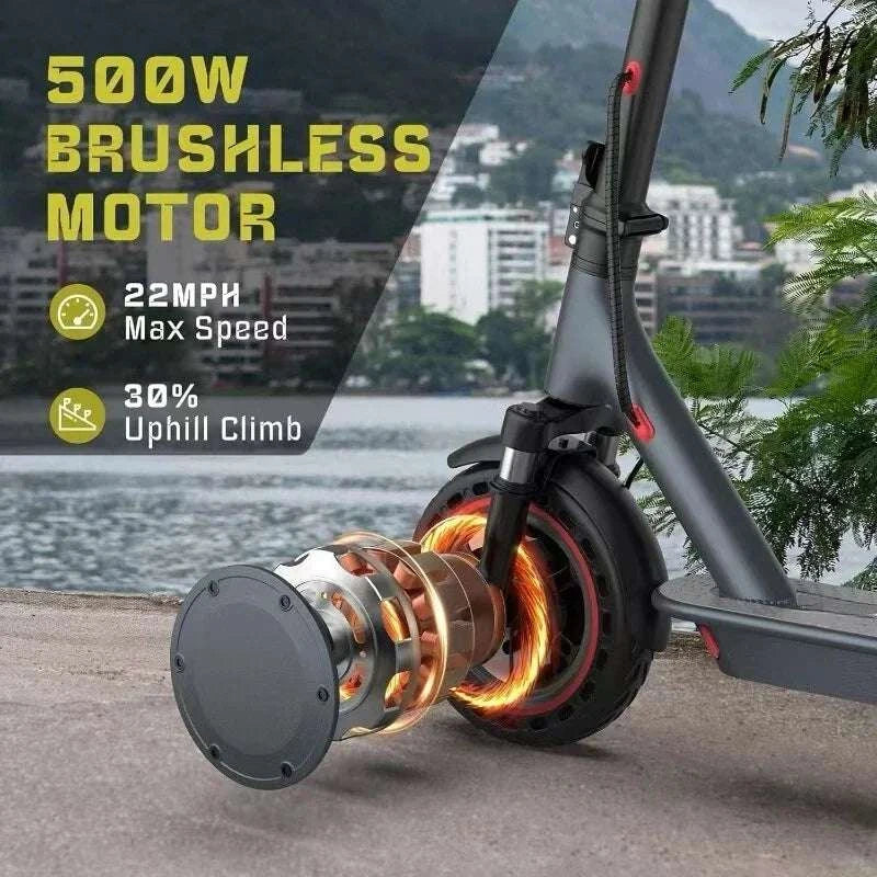 500W Electric Scooter 22MPH Foldable with App Control & Suspension-TMAX / United States