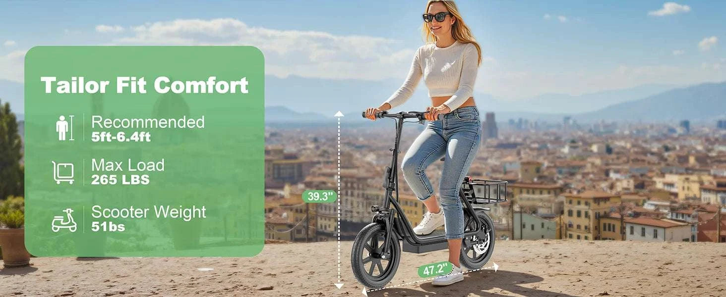 500W Foldable Electric Bike 28-Mile Range 21MPH 14" Tires-LPBS / United States