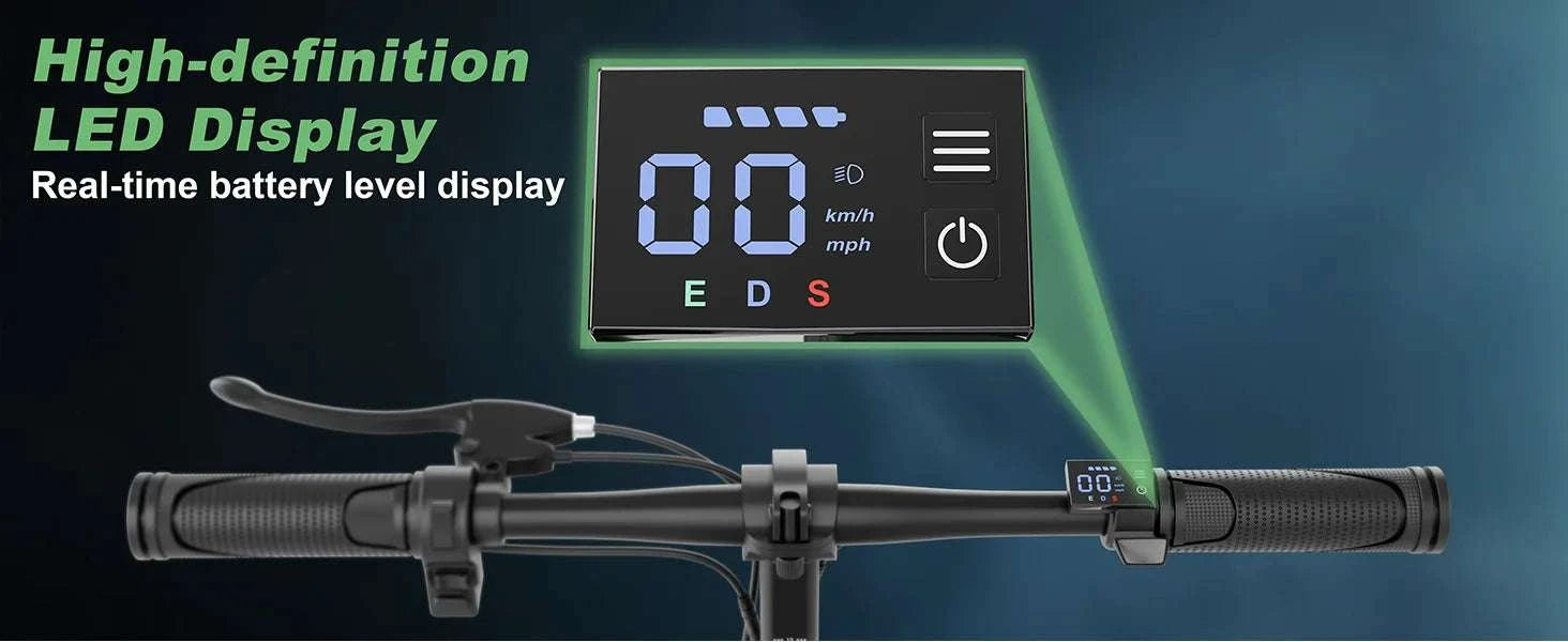 500W Foldable Electric Bike 28-Mile Range 21MPH 14" Tires-LPBS / United States