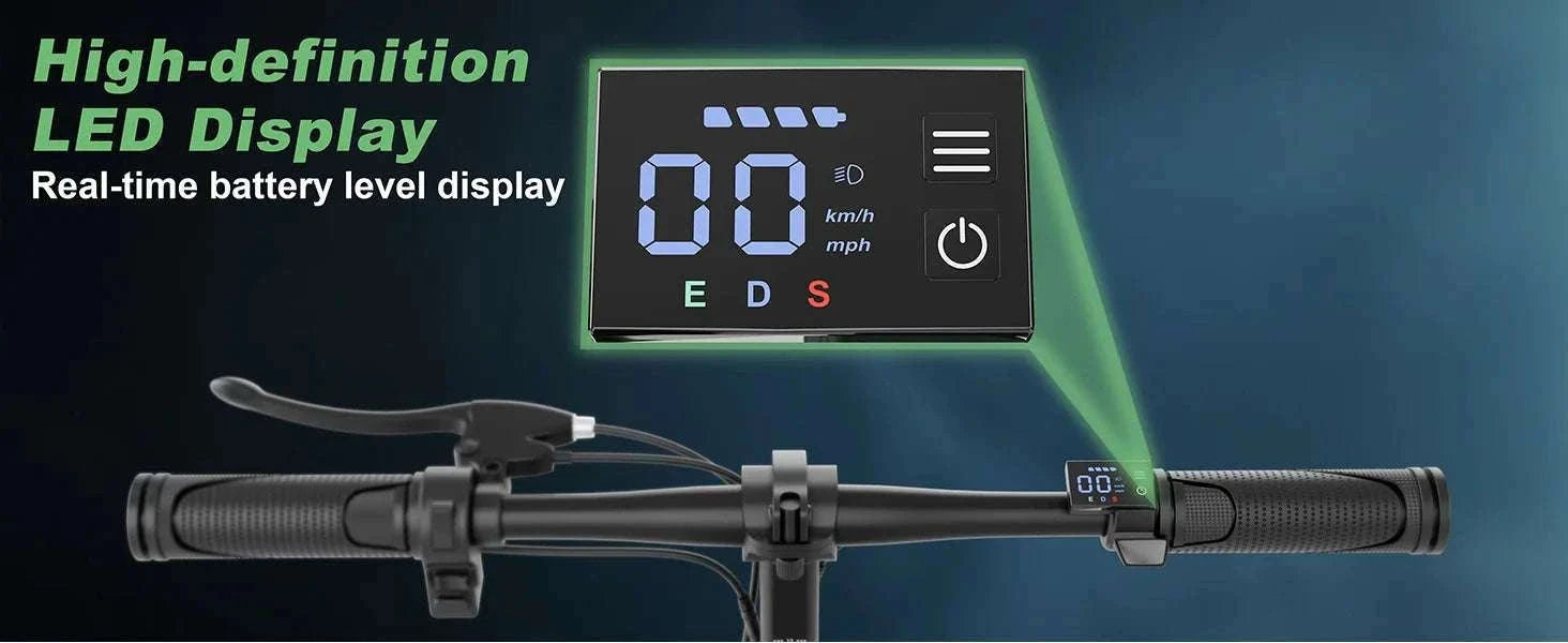 500W Foldable Electric Bike 28-Mile Range 21MPH 14" Tires-LPBS / United States