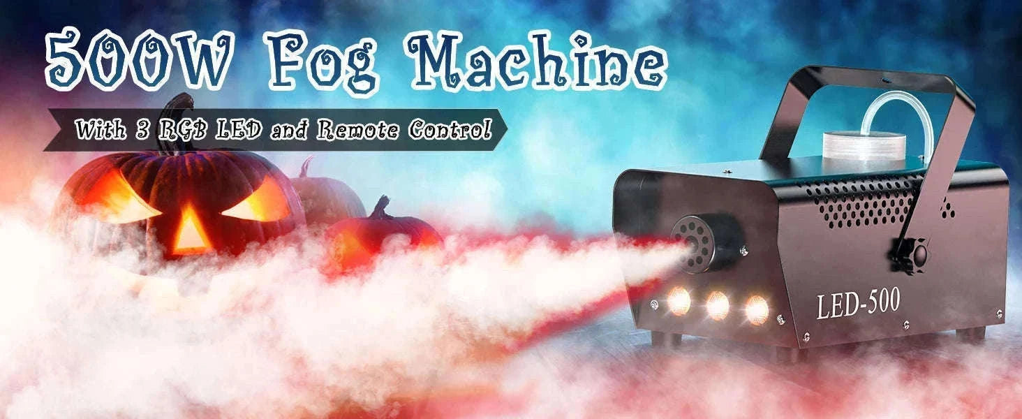 500W RGB Fog Machine with Remote for Parties and Events-GERMANY / EU Plug