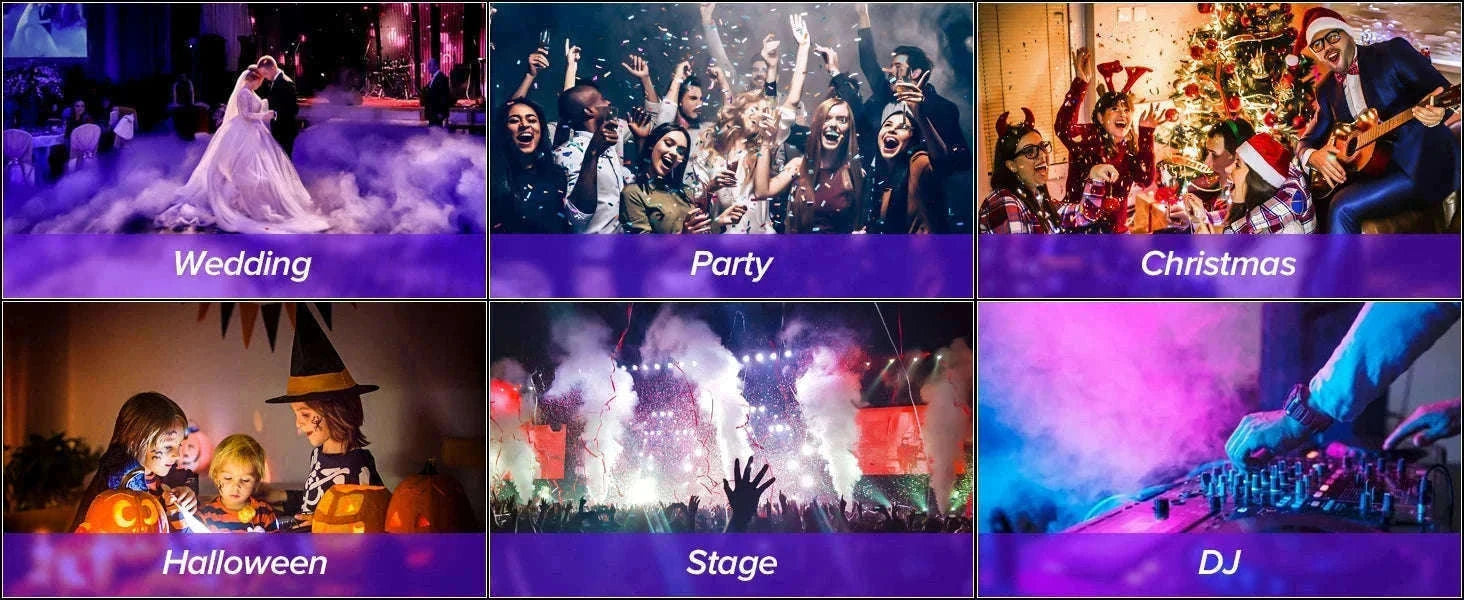 500W RGB Fog Machine with Remote for Parties and Events-GERMANY / EU Plug
