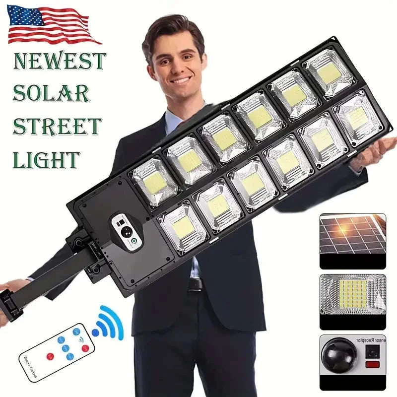 504LED Ultra-Bright Solar Street Light with Motion Sensor and Remote Control-United States