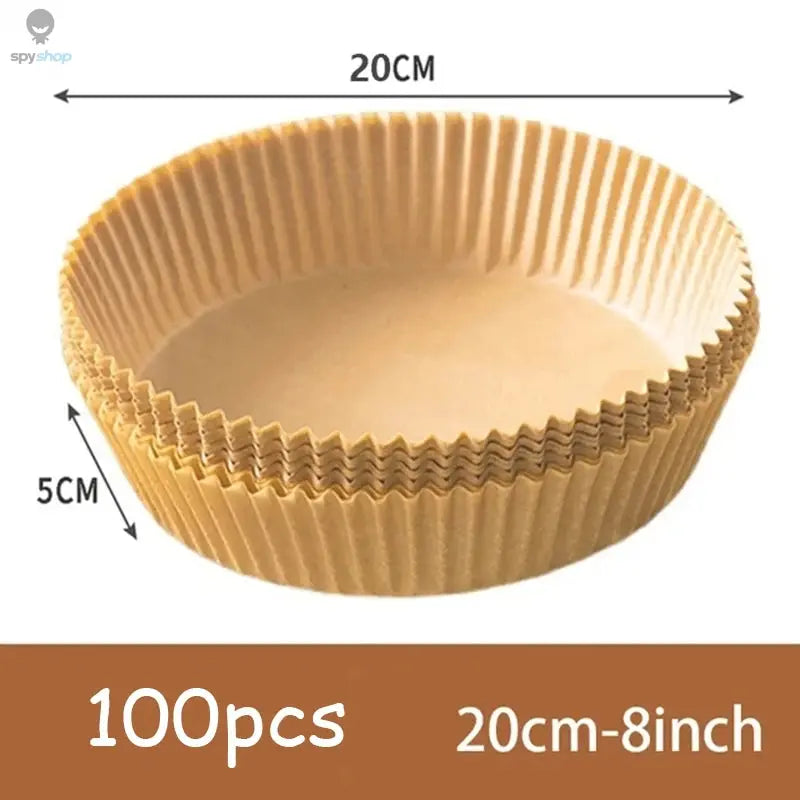 50Pcs Air Fryer Disposable Paper Non-Stick Airfryer Baking Papers Round Air-Fryer Paper Liners Paper Kitchen Accessories Spy-shop.com