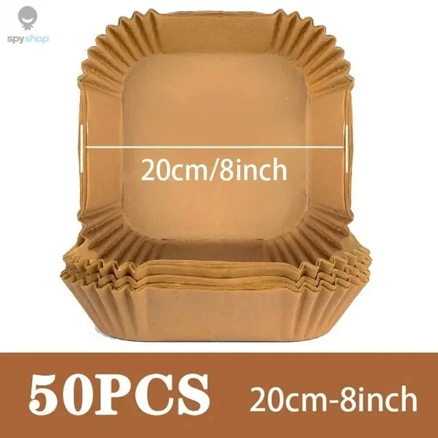 50Pcs Air Fryer Disposable Paper Non-Stick Airfryer Baking Papers Round Air-Fryer Paper Liners Paper Kitchen Accessories Spy-shop.com
