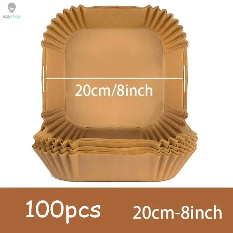 50Pcs Air Fryer Disposable Paper Non-Stick Airfryer Baking Papers Round Air-Fryer Paper Liners Paper Kitchen Accessories Spy-shop.com