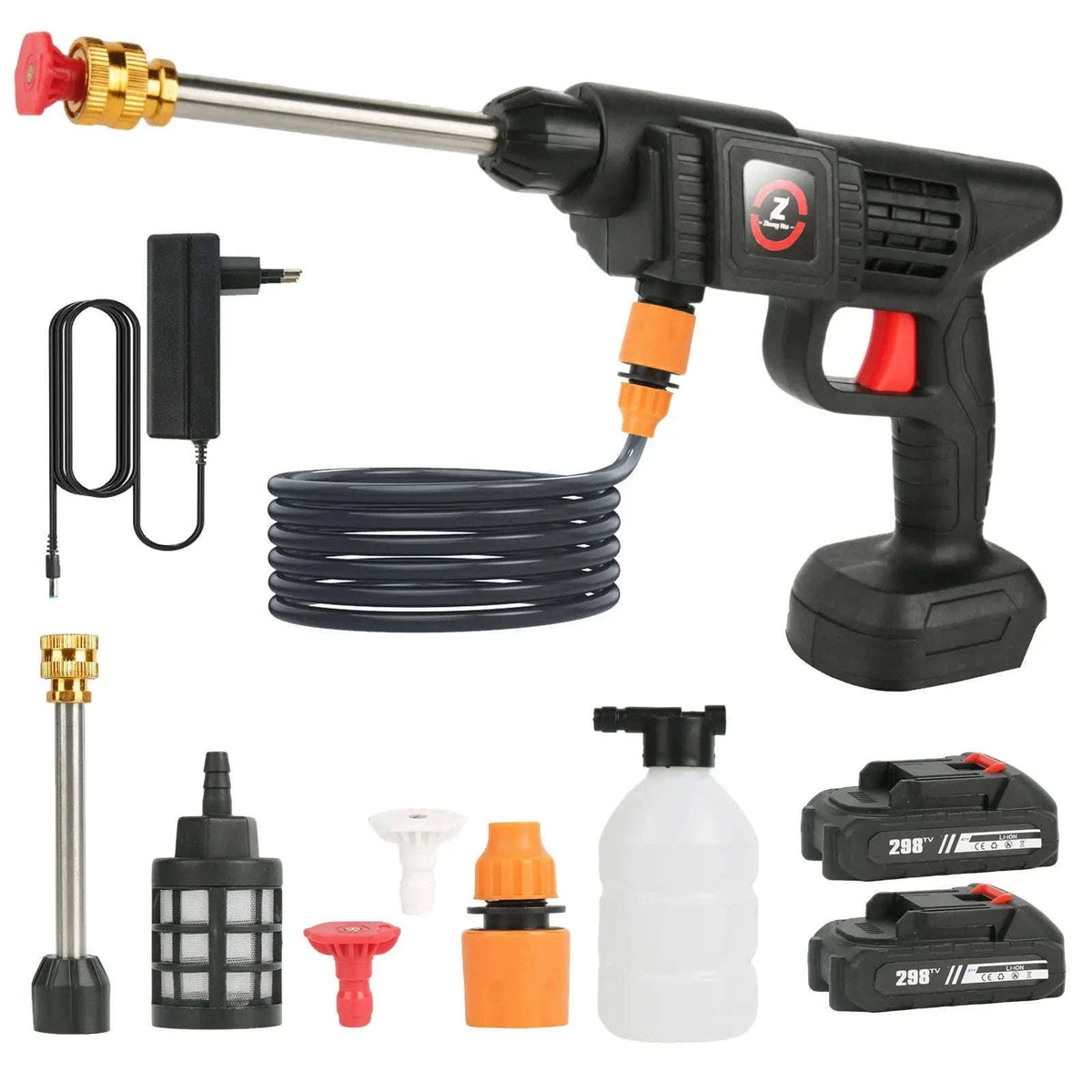 50Bar Cordless High Pressure Car Washer Spray Gun-2x10 cells Batteryies / Electric / EU|spain