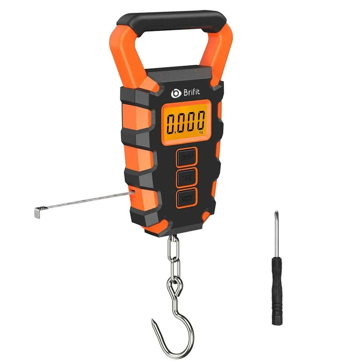 50kg Digital Hanging Scale with Hook, Tape Measure & Backlit Display-Blue / China Mainland