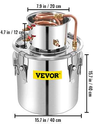 50L Alcohol Distiller Kit with Water Pump & Copper Coil-france