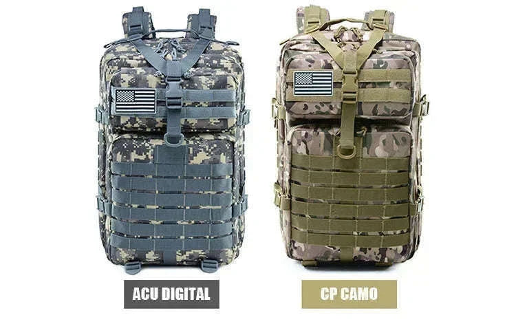 50L Tactical Backpack for Outdoor Travel and Trekking-Black / United States