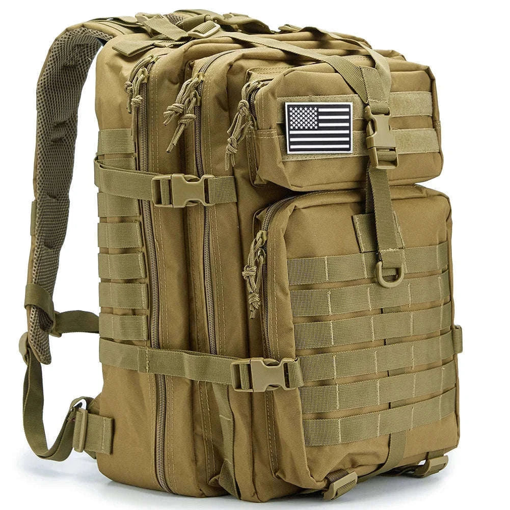 50L Tactical Backpack for Outdoor Travel and Trekking-Black / United States
