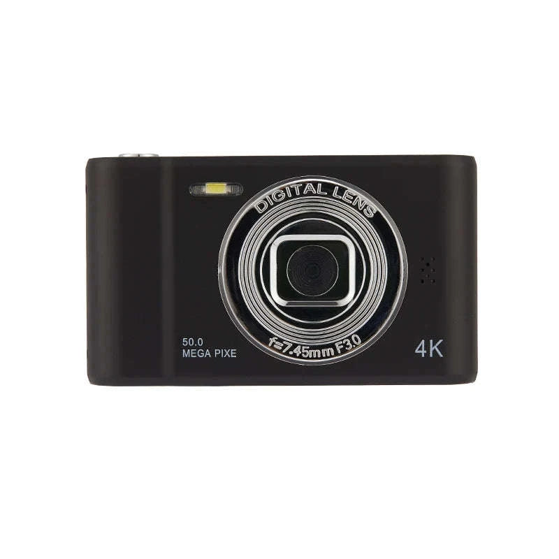 50MP 4K Digital Camera with Zoom and 2.4" Screen-Black-16G card