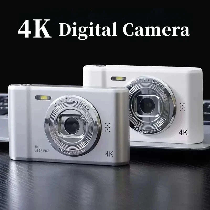 50MP 4K Digital Camera with Zoom and 2.4" Screen-Black-16G card