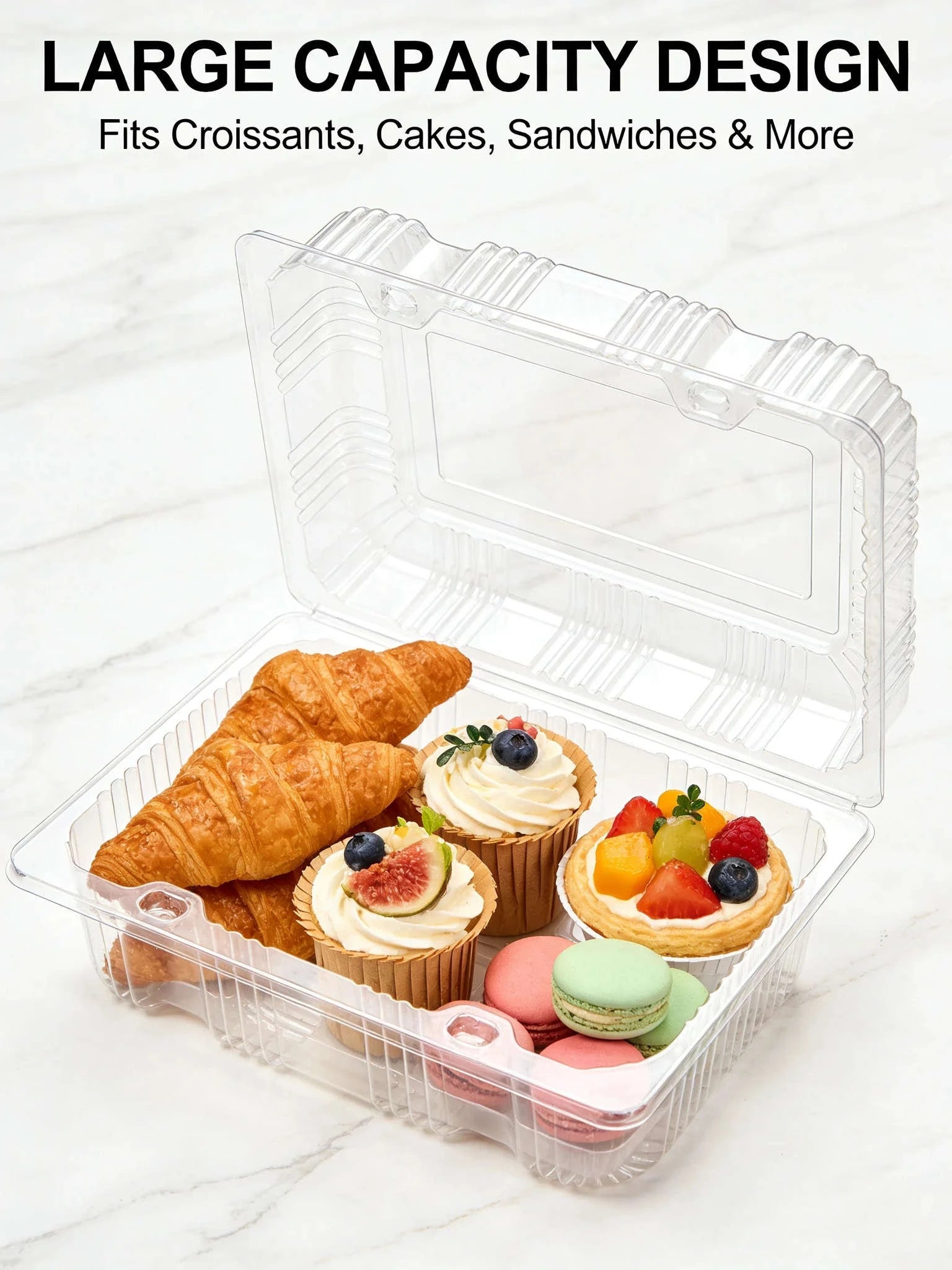 50pcs Clear Plastic Clamshell Food Containers for Takeout & Storage-3packs / United States