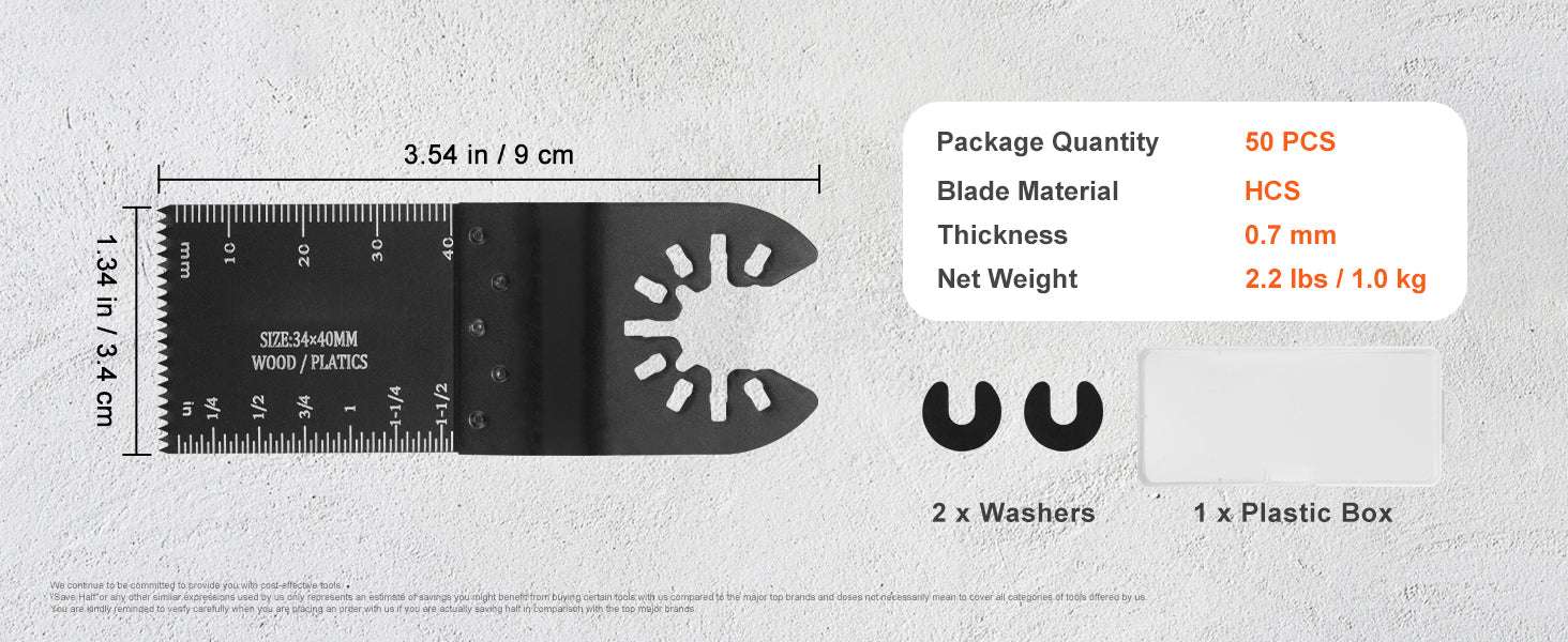 50PCS Oscillating Saw Blades Set Universal Quick Release Multitool-50PCS / United States