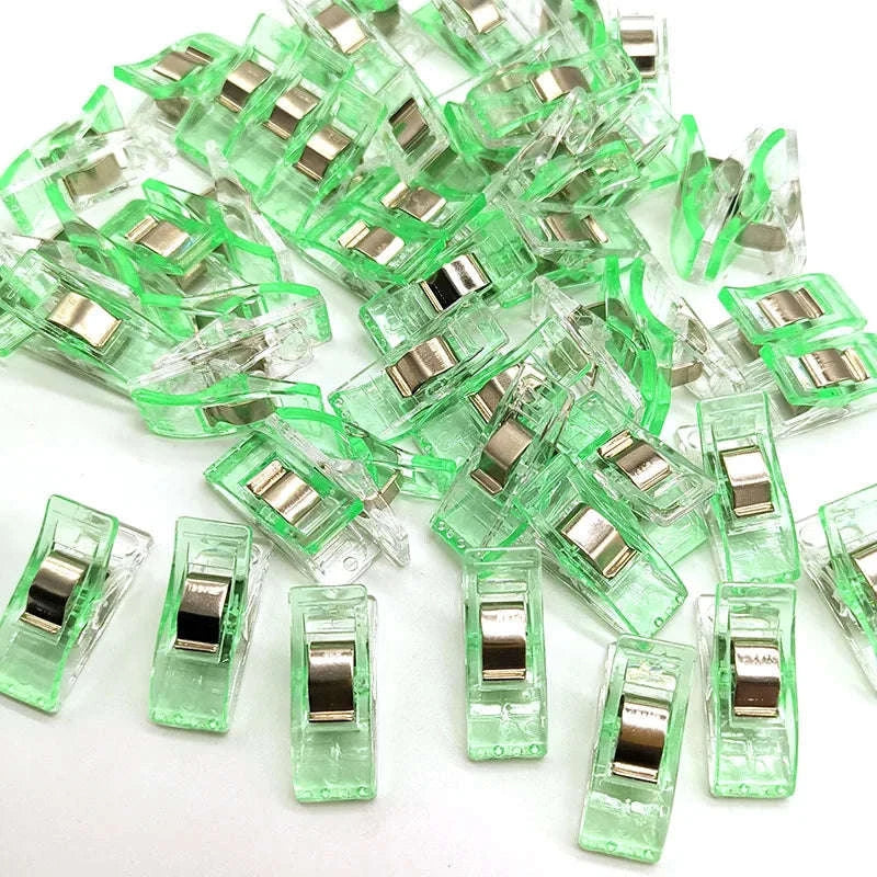 50PCS Sewing Clips for Fabric, Quilting, Craft & Paper Use-United States / green  50pcs