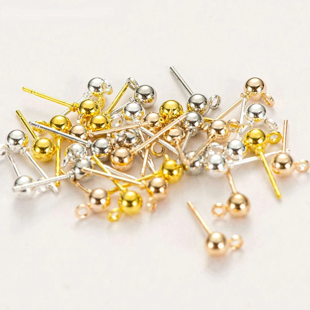 50pcs Stainless Steel Earring Pins for DIY Jewelry Making-2
