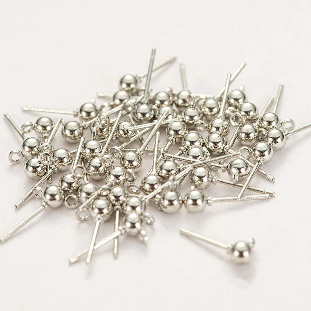 50pcs Stainless Steel Earring Pins for DIY Jewelry Making-2
