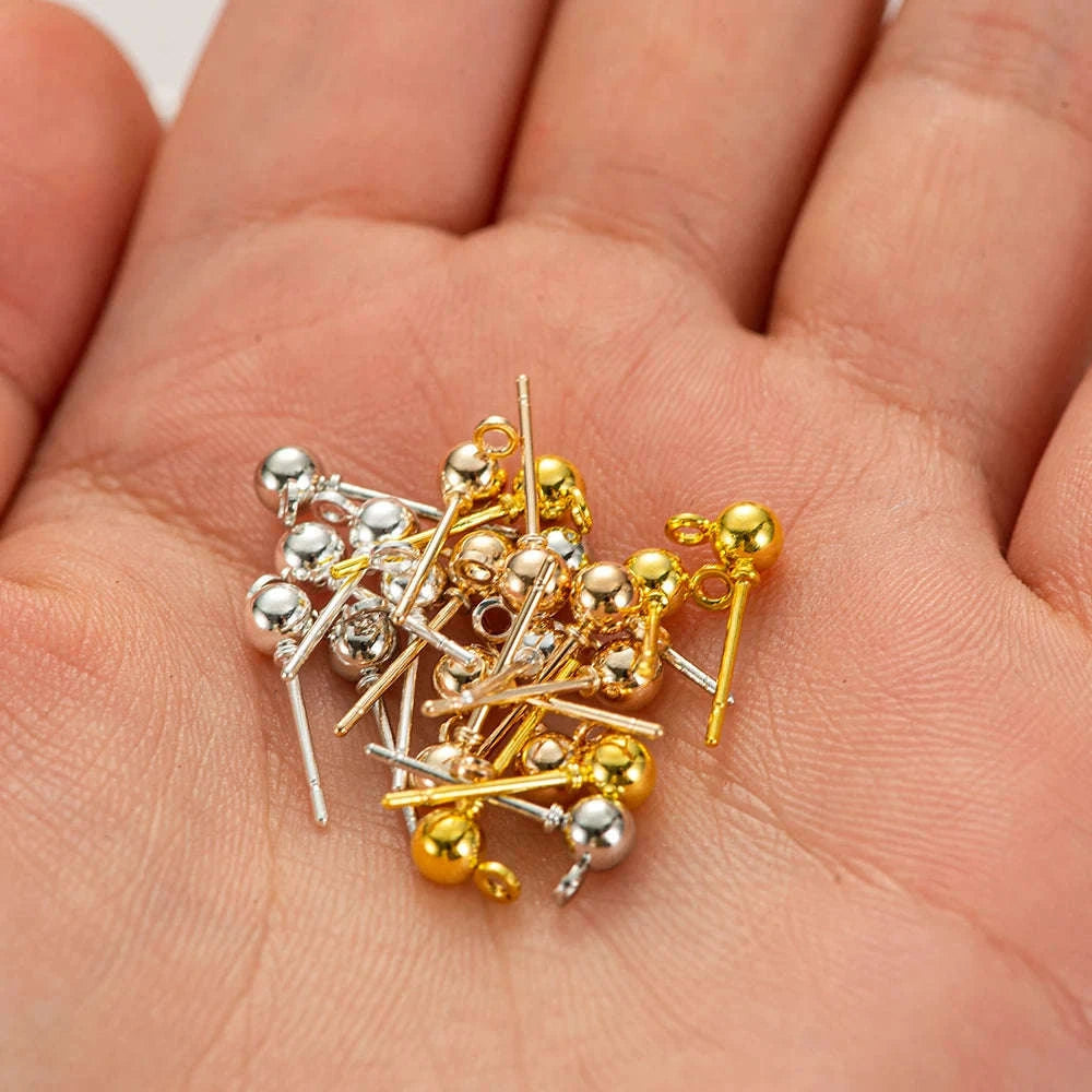 50pcs Stainless Steel Earring Pins for DIY Jewelry Making-2