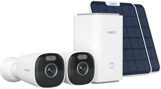 Reolink 4K Solar Surveillance Camera Set, Outdoor Battery with Home Hub, Colour Night Vision, 2.4/5GHz WiFi, Central Management & Storage, No Subscription Fees, Argus Eco Ultra 2 Camera Set, with 6 W - Spy-shop.com