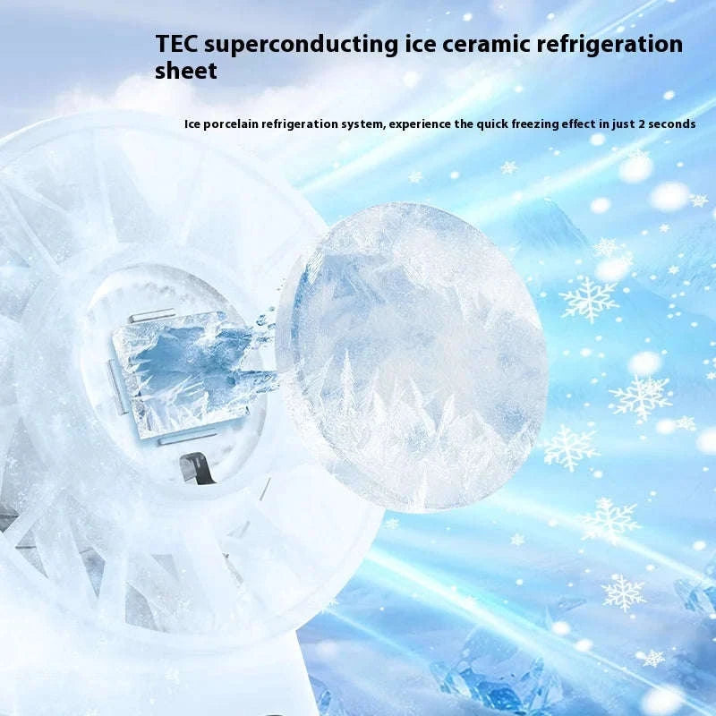 5200mAh Portable Mini Handheld Fan with LED Display and Cooling-Bule / United States